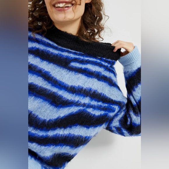 Anthropologie Salma Striped Eyelash Sweater - Picture 3 of 8